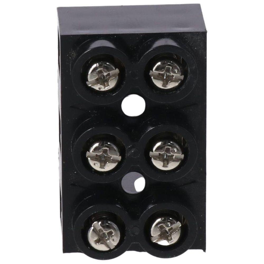 Terminal Post 500V Terminal Block Dual Row 3 Positions Screw Electric Barrier Strip Black 60A Electrical Engineering