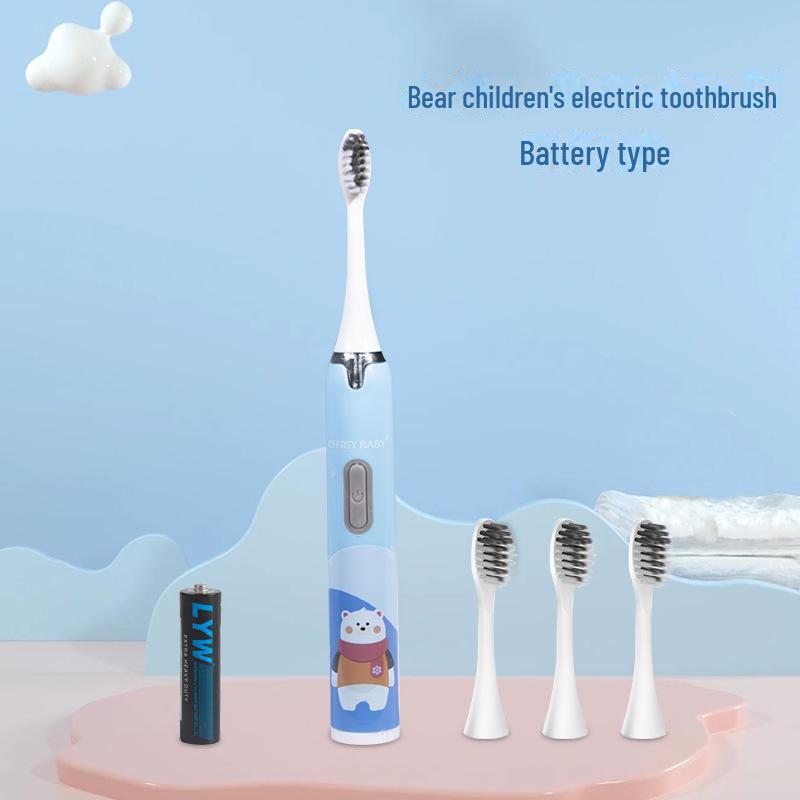 Children's Rechargeable Smart Sonic Electric Toothbrush – Cute Cartoon Model with Sweeping Vibration