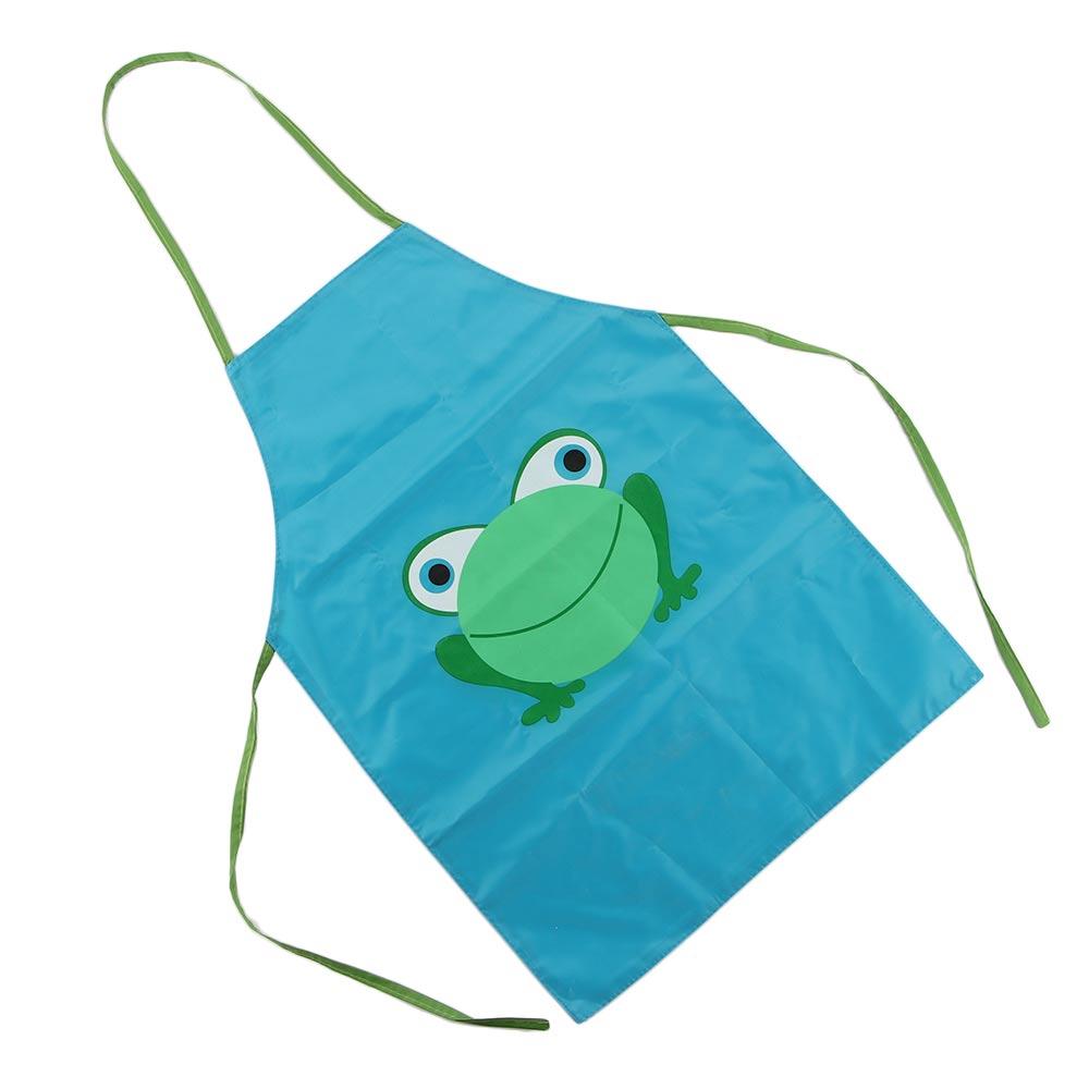 Craft Art Painting Cooking Cute Kids Cartoon Frog Printed Frog Design Apron Children Waterproof
