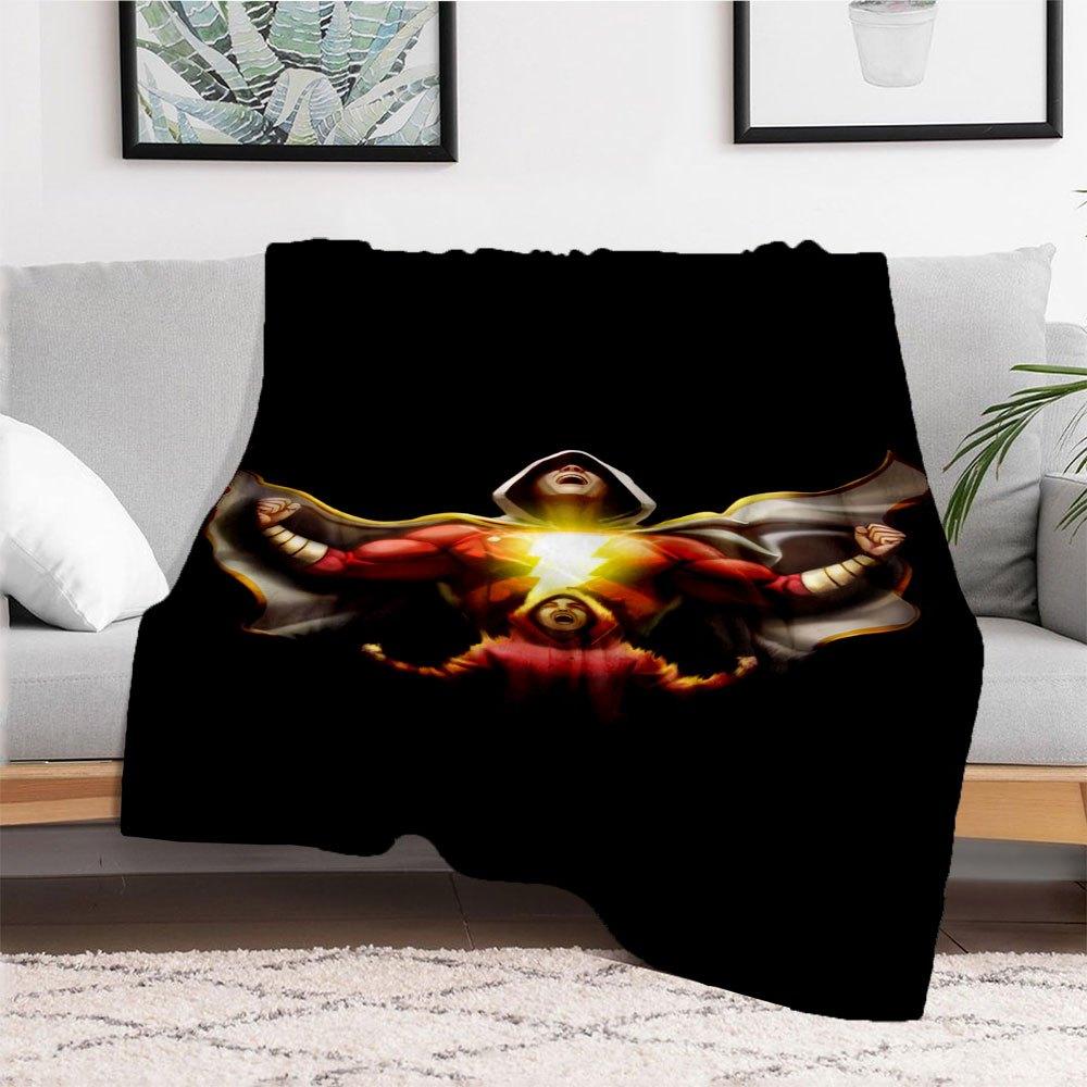Shazam! Superhero Hoodie Transform into the Lightning Fast Hero!Blanket Flannel Throw Blanket for Sofa, Bed, Travel, Camping, Office, Couch, Chair
