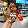 Small Pendants Year Snake Keychain Red Color Cartoon Keyring Lion Dance Doll  Daily Use