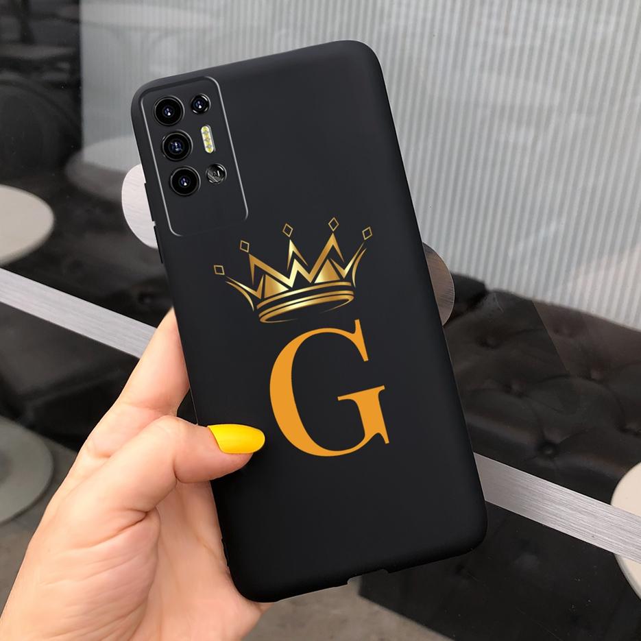 Чехол для Tecno Pova 2 LE7 LE7n Милая Корона Буквы Задняя Крышка Мягкий Силиконовый Чехол для Телефона Для Tecno Pova 2 Pova2 Coque Бампер Fundas