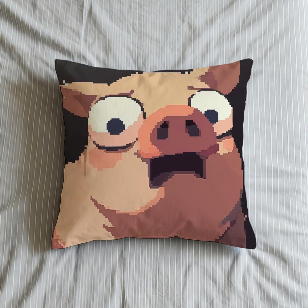 Cushion Soft Pixel Case Sofa Living Room Art Home Comfortable Surprise Office Decor Protective Illustration Pillow Covers