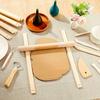 10PCS Durable Clay Slab Cutter and Sculpting Tools Clay Slab Wooden Strip