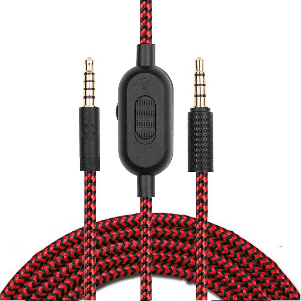Braided 200cm Replacement Extension Cord Wire for GPRO X G233 G433 Headphone Cable with Inline Mute and Volume Control