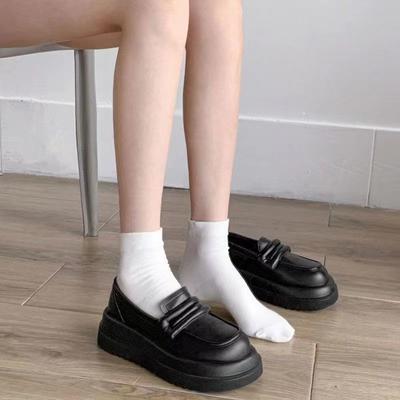 Модная женская летняя обувь, мокасины на среднем каблуке, симпатичные туфли Kawaii с круглым носком для женщин 2024 года, отпуск, корейский стиль, E Slip on AL