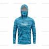 Mens UPF 50 Long Sleeve Camo Fishing Shirt With Hood Face Cover Outdoor Sports Cycling Apparel
