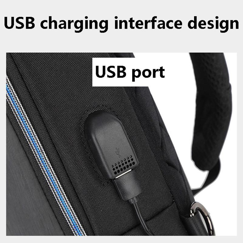 Мужская и женская многофункциональная противоугонная сумка через плечо с USB-портом, водонепроницаемая дорожная сумка-слинг, сумка-мессенджер, нагрудная сумка для мужчин