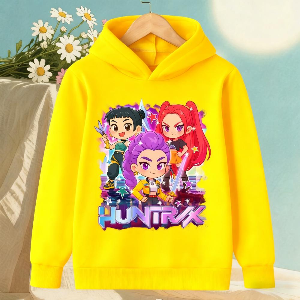 Корейские KPop Худи Охотники на Демонов Детские для Мальчиков и Девочек Группа Ведьм Осенняя/Зимняя Теплая Детская Одежда