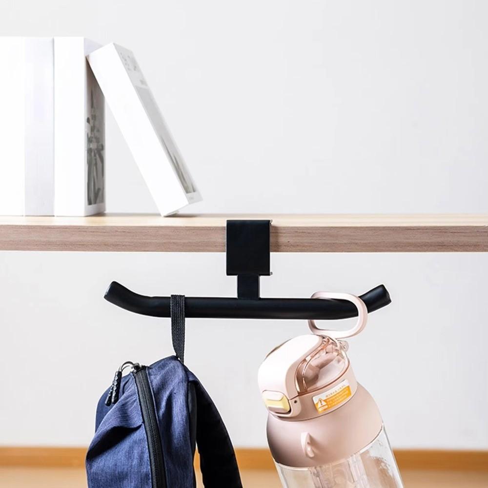 Rotatable Desk Edge Bag Hook Carbon Steel Hanging Handbag Holder Desk Headset Hanger Student