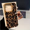Модный Чехол для Телефона из Кожи с Леопардовым Узором для iPhone 16 15 14 13 12 11 Pro Max Plus XR X XS Max Ударопрочный Чехол