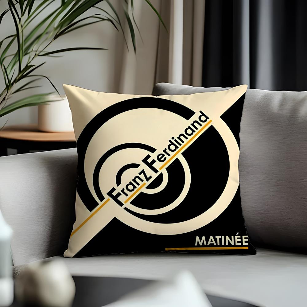 Hot Ffranz Ferdinandiou Cushion Cover Antidustmite Pillowcase Invisible Zipper Silky Short Plush Sofa Cushion Cover