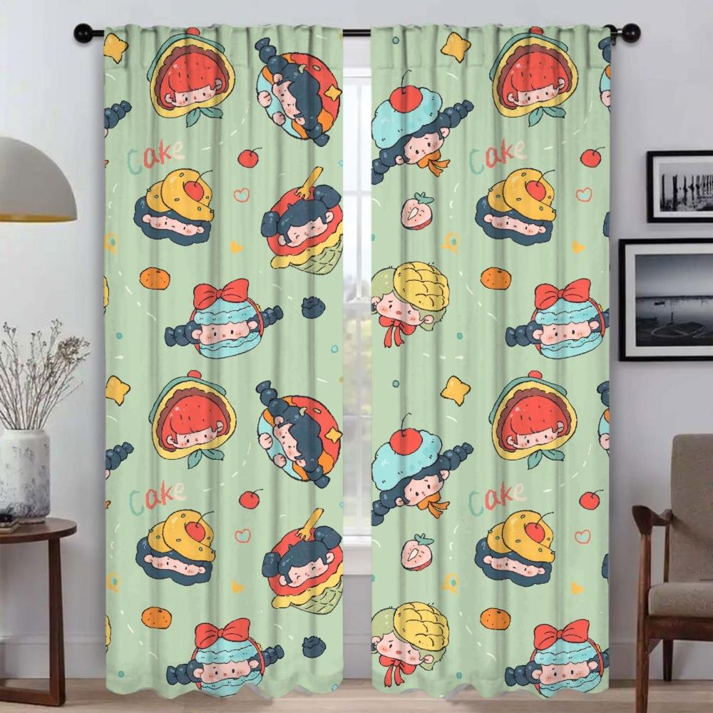 Милые шторы для девочек, шторы для спальни, украшения на Хэллоуин, занавески для детской комнаты, шторы для гостиной, затемнение для кухни