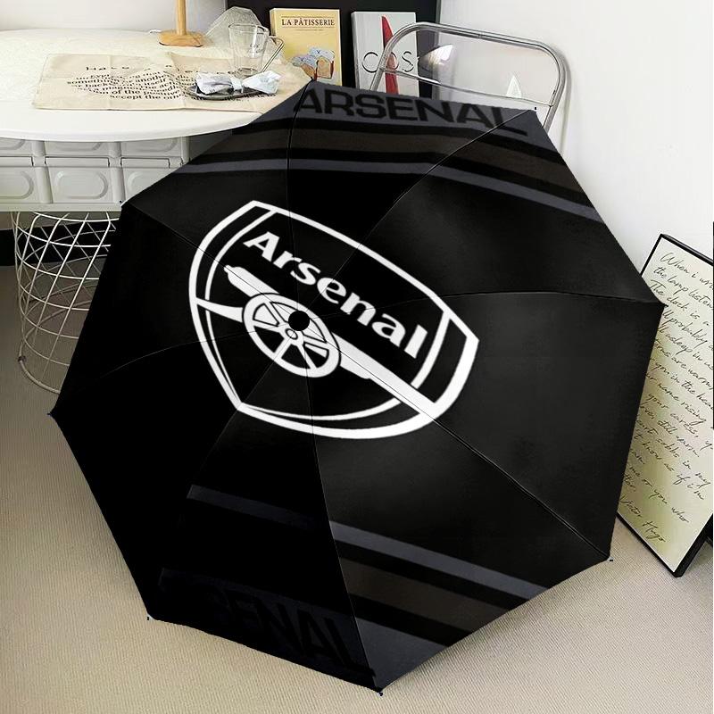 Arsenal Football Club Crest Umbrella Folding umbrella, automatic umbrella 8-Frame for Travel, camping Use Gift for Halloween Christmas