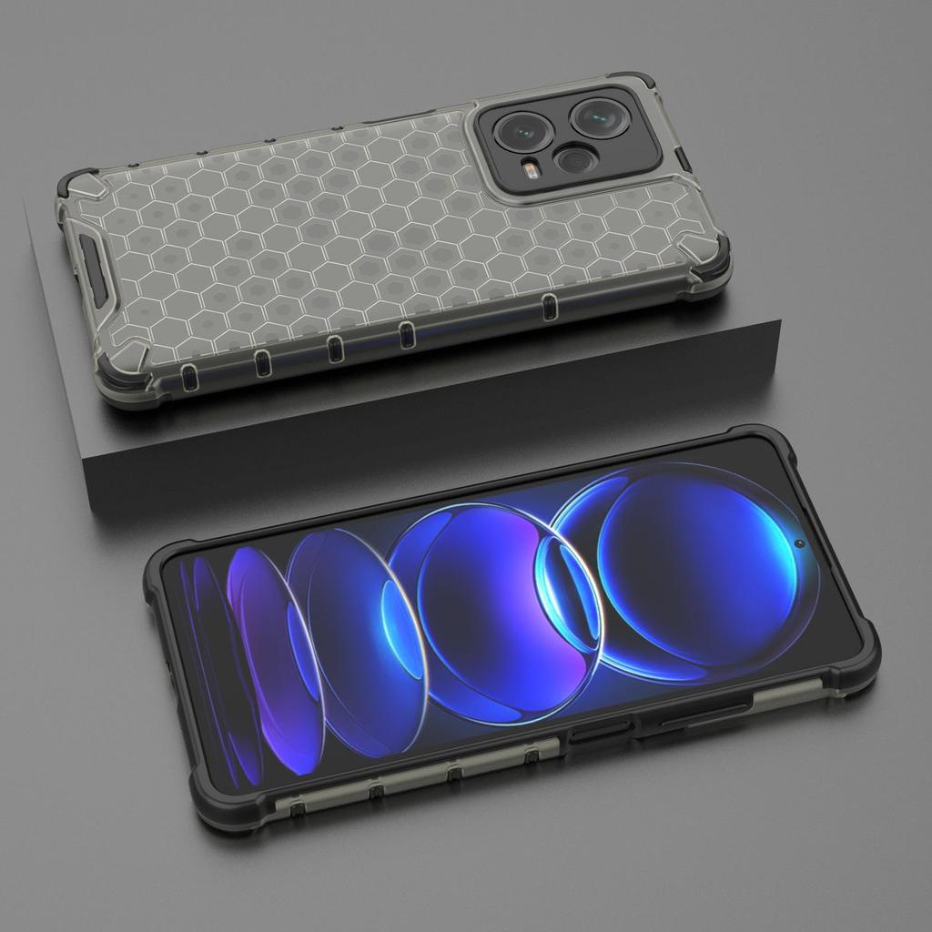Rugged Hybrid Honeycomb Case for Xiaomi Redmi Note 12 Pro+ - Black Protective Cover