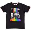The B-52's Unisex Adult Ringer Rainbow Striped T-Shirt