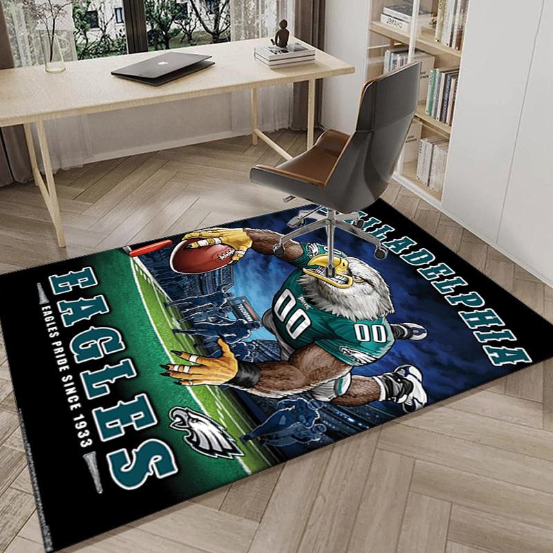 Коврик Philadelphia Eagles для офиса, Коврик под кресло, Декоративный ковер, Коврик для гостиной, Большой размер, Подарки для фанатов, Рождественские подарки