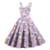 Women's Casual Fashion Print Sexy Off Shoulder Punk Retro Dress Retro Dress Dress