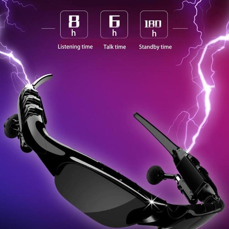 Беспроводная гарнитура-очки, беспроводная музыка с поддержкой Bluetooth для солнцезащитных очков, наушники для телефонов iOS и Android