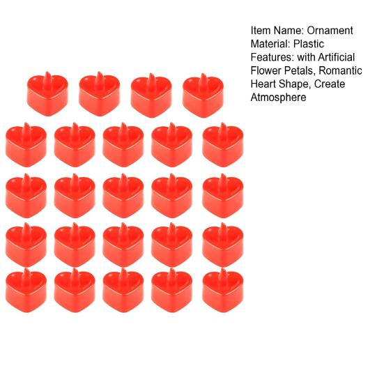 24 шт. светодиодные чайные свечи с искусственными лепестками цветов романтическая форма сердца создают атмосферу украшения дома комплект свечей