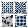 Double-Sided Printed Pillow Covers, Circle Diamond Triangle Throw Pillow Cases, Minimalist Home Decor For Sofa Bed, No Insert