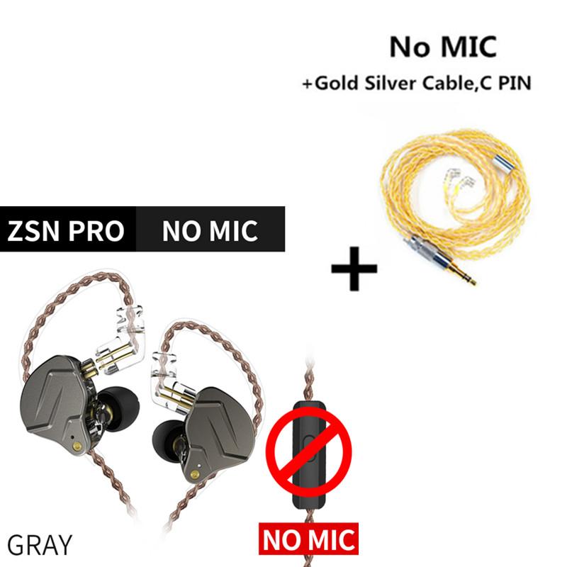 Newest KZ ZSN PRO 1BA+1DD Hybrid technology HIFI Metal In Ear Earphones Bass Earbud Sport Noise Cancelling Headset ZS10 PRO ZSX 2
