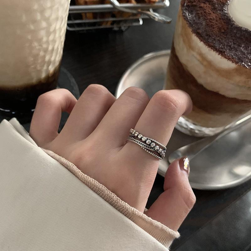 925 Silver-Plated Irregular Plain Ring for Women - Korean Simple & Trendy Design, Non-Fading