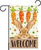 Welcome Easter Garden ag,Carrots Bunny Small Yard ag,Easter Theme Welcome Garden Ags for Outside Outdoor,12x18 Inch Bu