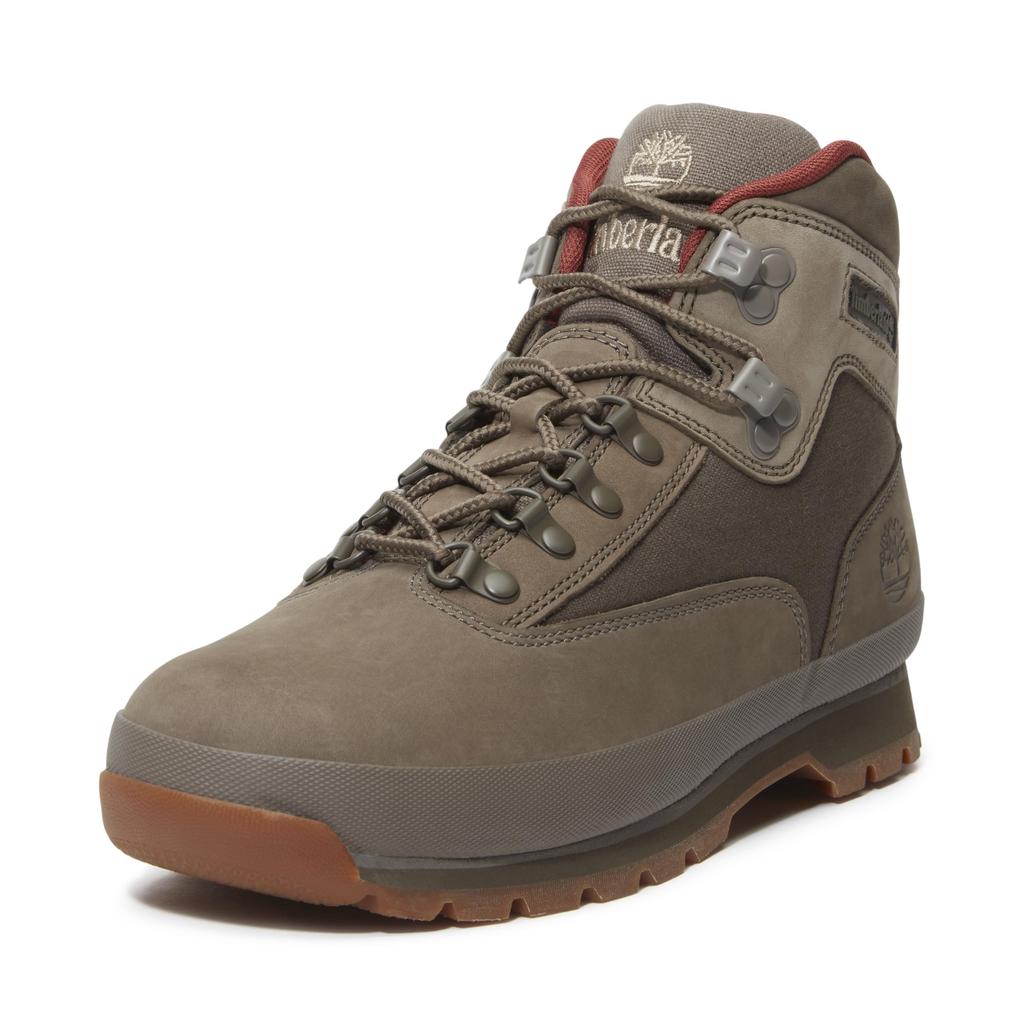 Timberland Мужские ботинки Euro Hiker Mid оливкового цвета, TB0A6DYHEO81, Нубук, 7.0/25.0см