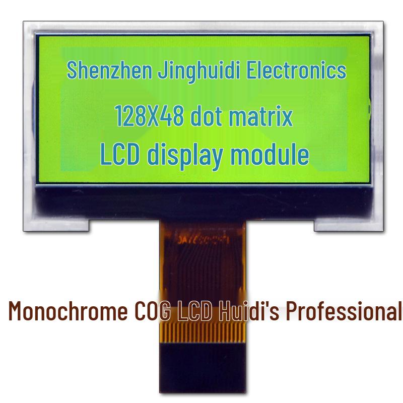 1,5-дюймовый LCM-дисплей, матрица 128x48 точек, FSTN, позитивный экран, желто-зеленый/черный текст, параллельный интерфейс