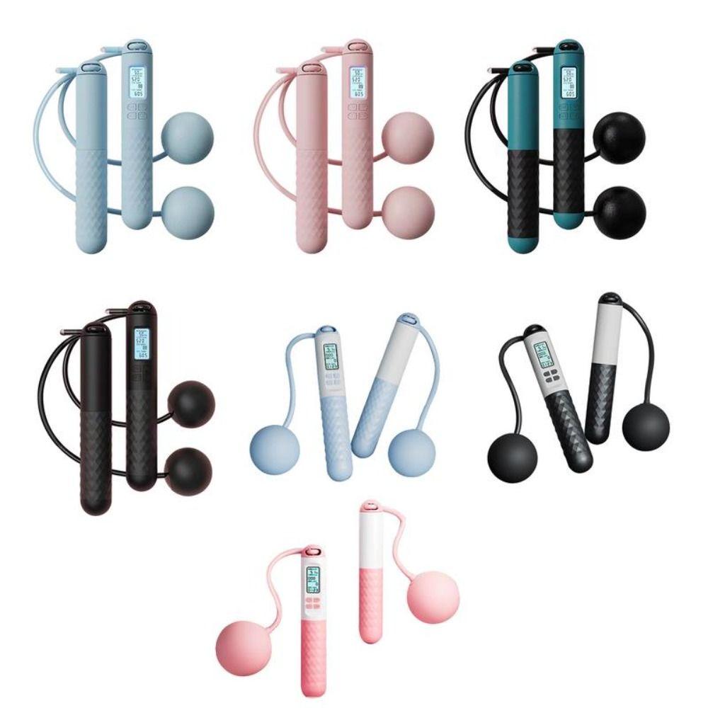Anti-Skid Ropeless Jump Rope Cordless Digital Skip Rope Counting Skipping Rope Fitness Accessories
