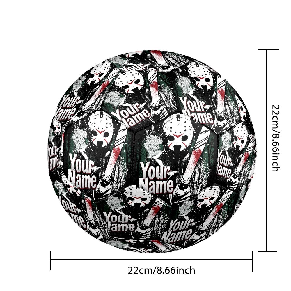 Size 5 FootballFriday the 13th Jason Voorhees Durable PU Soccer Ball for Sports Training Outdoor Competition