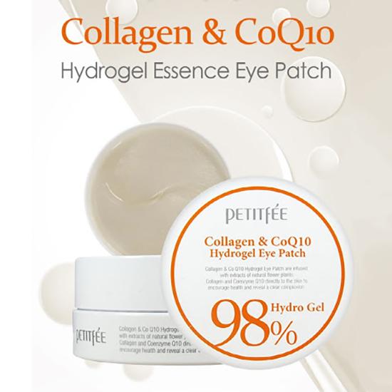 Petitfee Гидрогелевые патчи для глаз Collagen & Co Q10 60 шт.