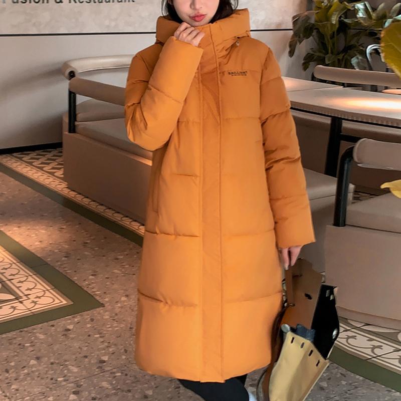 Модные длинные пальто для женщин, свободные толстые теплые женские зимние парки с капюшоном