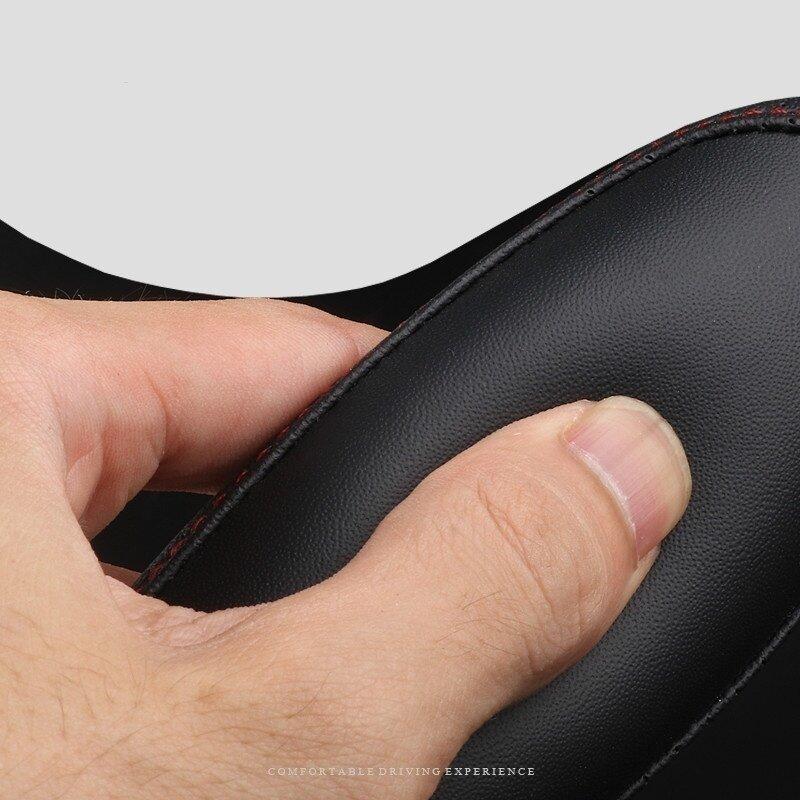fypaj3 Ford leather Car steering wheel Cover For ford focus Mondeo Fiesta Transit Explorer F-150 Ranger Kuga Edge Fusion MK2 MK3 Car