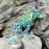 3D Printed Articulated Hellhound Figurine and Chinese Dragon Car Ornament Toy