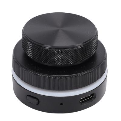 Пользовательская поворотная ручка с RGB-подсветкой, двойные ручки, контроллер громкости и перелистывания страниц, подключение 2.4G BT USB C, поддержка Windows, черный