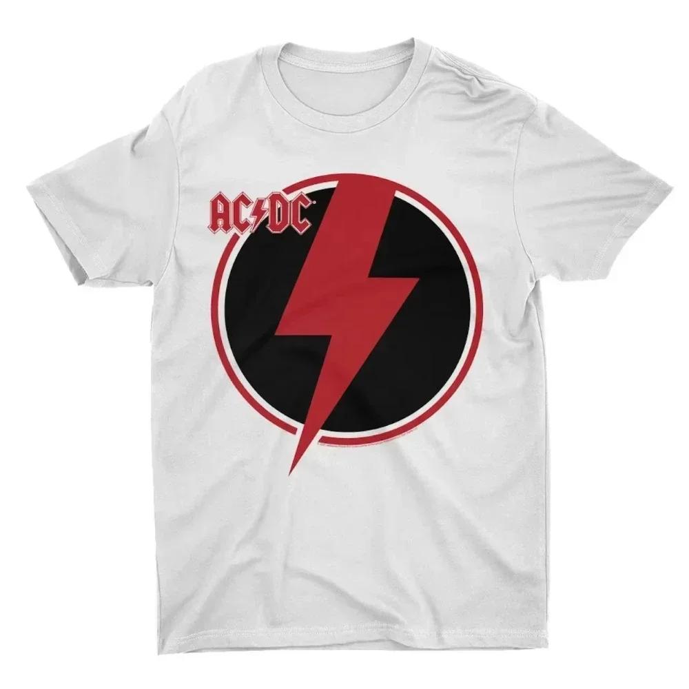 Классическая футболка с принтом AC/DC Женская футболка из хлопка для хип-хопа с коротким рукавом Мужская футболка Уличная одежда Топ Футболка для фанатов Подарок Женская одежда