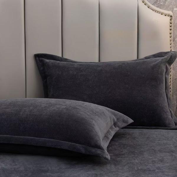 2pcs/set 48x74cm Pure Color Velvet Pillow Cases Soft Flannel Comfortable Pillowcase Sleeping Pillow Cover