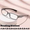 Трендовые спортивные очки для чтения Квадратные очки с полной оправой Защита от синего света Очки для мужчин и женщин Рыбалка Велоспорт Вождение Очки для пресбиопии