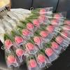 Handmade Sweet Flower Bouquet Graduation Gifts Artificial Tulip Flower Tulip Twisting Rod  Birthday
