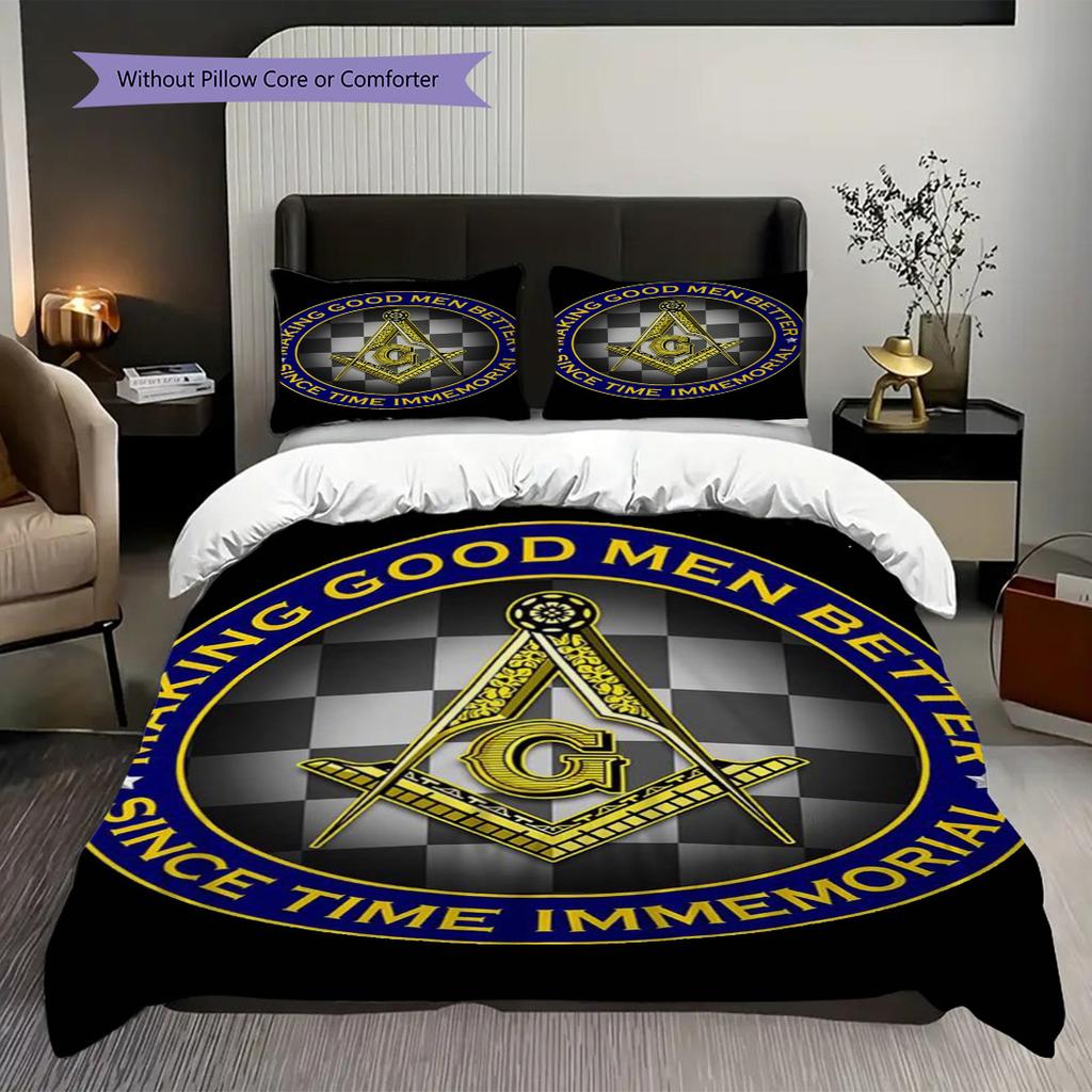 Eye Providence Masonic Symbol Bedding 1 Duvet Cover 2 Pillowcase Without Core Christmas Birthday Gift Duvet Cover And Pillowcase Bedding Set