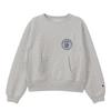 Sweatshirt Long Sleeve Brushed Lining Graphic Print REVERSE Crew Neck Sweatshirt Silver Gray [Champion] WEAVE(R) CW-A005 Women's