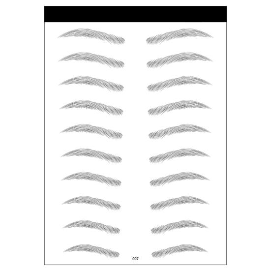 3шт 6D прочная естественная бионическая татуировка бровей глаз макияж водная наклейка