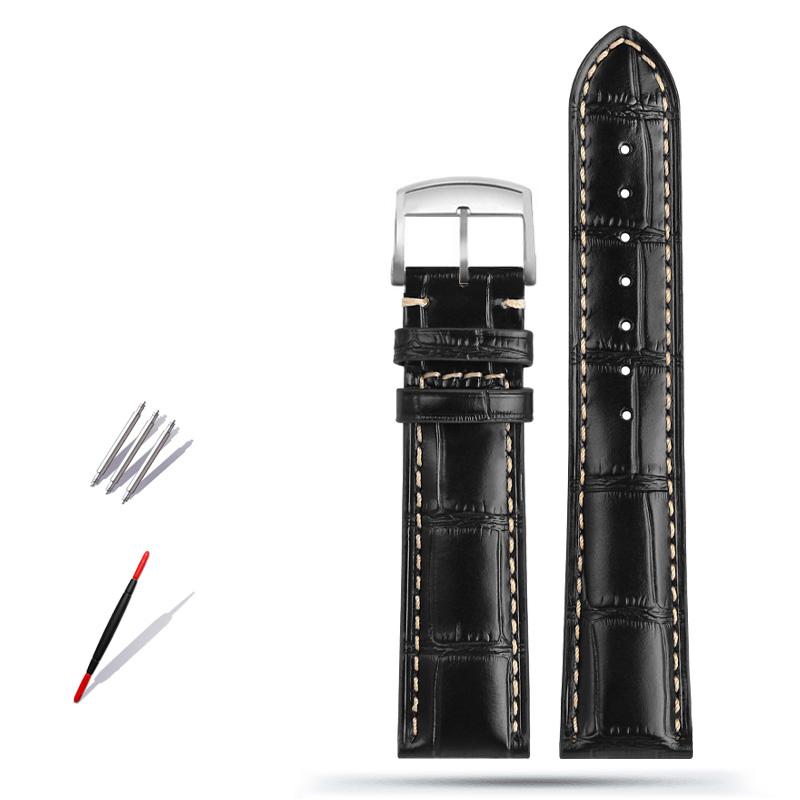 Классический ремешок для часов из коровьей кожи 19 мм, 20 мм, 21 мм для коллекции Longines Masters L3 L4 L2.628/L2.673 с застежкой-бабочкой