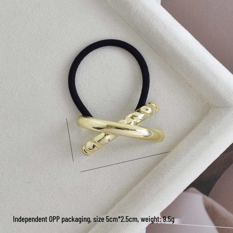 "U-Shaped Alloy Ponytail Headband: High-End, Cold Style, Seamless, Minimalist Hair Ring"