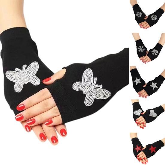 Женские перчатки, защитные перчатки для большого пальца, эластичные, осенне-зимние, для взрослых, письменные принадлежности для выступлений на сцене