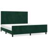 Bed Frame without Mattress Dark Green 160x200 cm Velvet