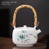 Hand-painted Japanese Style Lifting Pot Tea Pot Kung Fu Tea Set With Filter Coarse Ceramic Purple Clay Pot Ceramic Tea Pot Puer