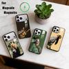 Чехол для телефона B-Billie Eilish для iPhone 17, 16, 15, 14, 13, 12, 11 Plus, Pro, магнитный с MagSafe, беспроводная зарядка